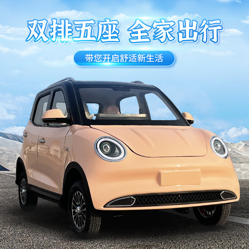 runtema四轮电动车家用老头乐新能源女士代步油电两用成人低速小型汽