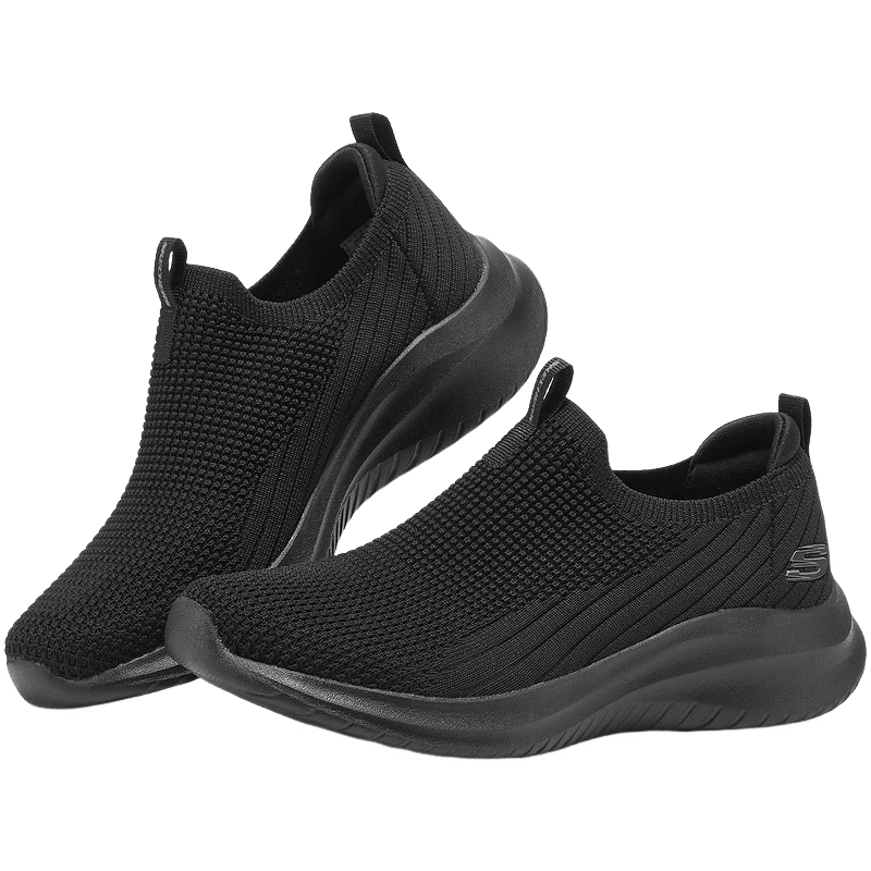 斯凱奇（Skechers）女鞋夏季懶人一腳蹬厚底百搭運(yùn)動鞋軟底網(wǎng)面透氣休閑健步鞋897925
