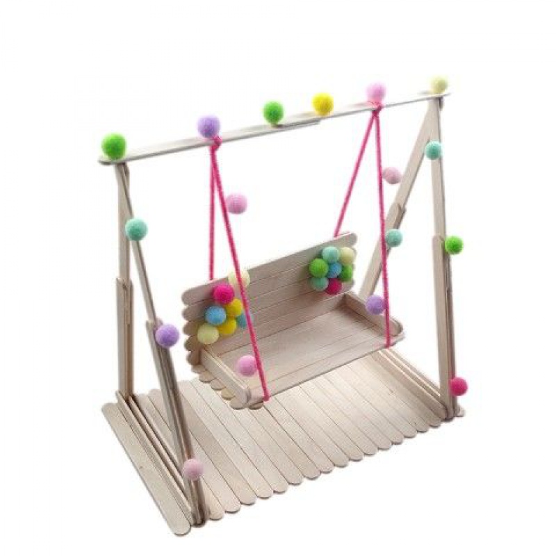 通用技术手工作品儿童diy手工制作材料科技小制作小发明 创虹秋千自制