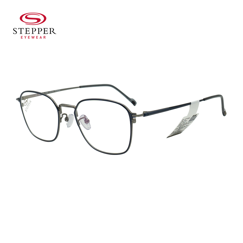 思柏（STEPPER）[免费配镜]全框钛材近视眼镜框架SI-71042-F052&蔡司佳锐1.67单光