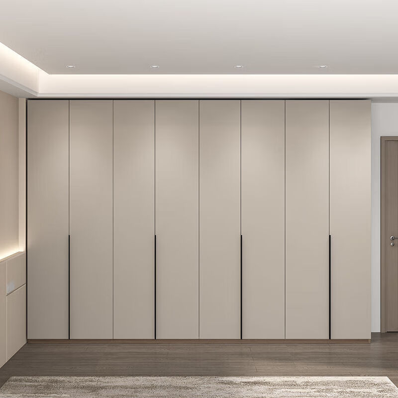 立匠2024新款实木衣柜家用卧室小户型大容量储物柜一门到顶 2.0米高衣柜+欧松 0.6米_两门衣柜(安装)