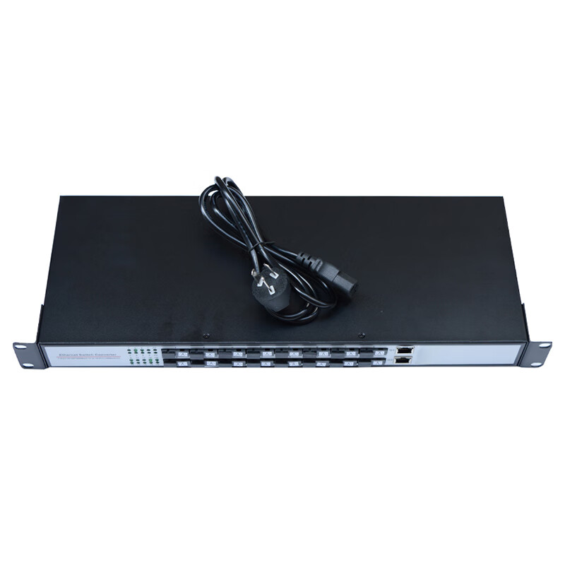 24光2电光纤收发器  光电转换器 全千兆16光2电(a端:tx1310 rx1500