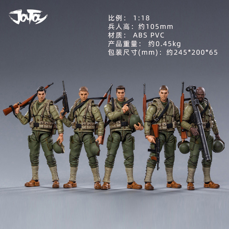 玩具美军士兵人仔成品成人苏联士兵苏军军官1/18 二战美国陆军5人1:18