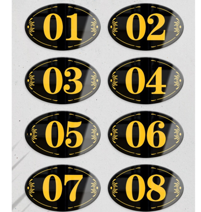 编号贴的桌号门牌纸网吧储物柜子分区柜台座位餐桌房间设备编号牌定制