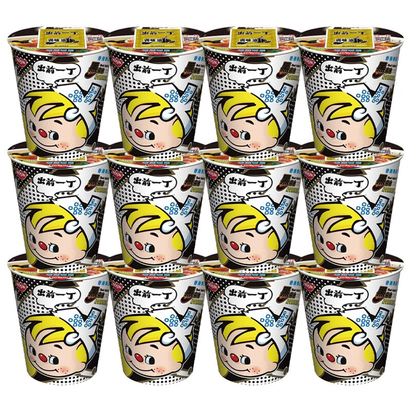 出前一丁(nissin)中国香港杯面12杯/6杯 经典麻油味方便面泡面拉面