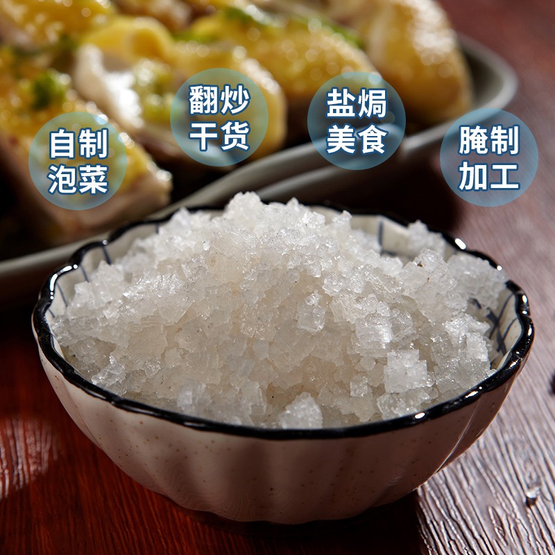 粤盐 盐焗粗海盐1kg*2 盐焗鸡 盐焗虾海鲜粗盐 泡菜盐炒干货未加碘盐
