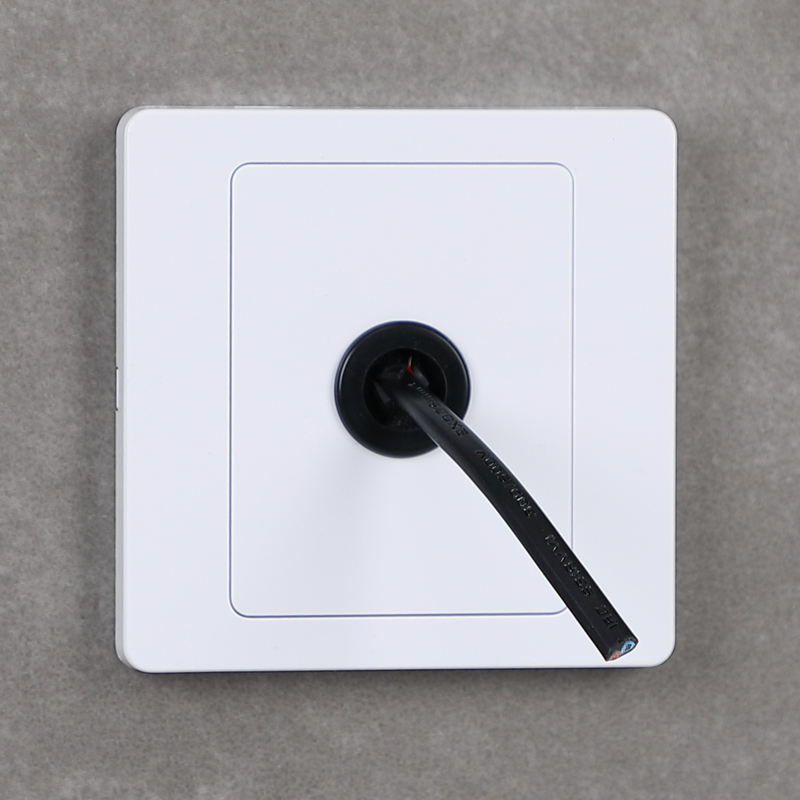 粘贴空白面板电视墙网线带出线座白板插座线盒穿线孔带出线孔 带橡胶