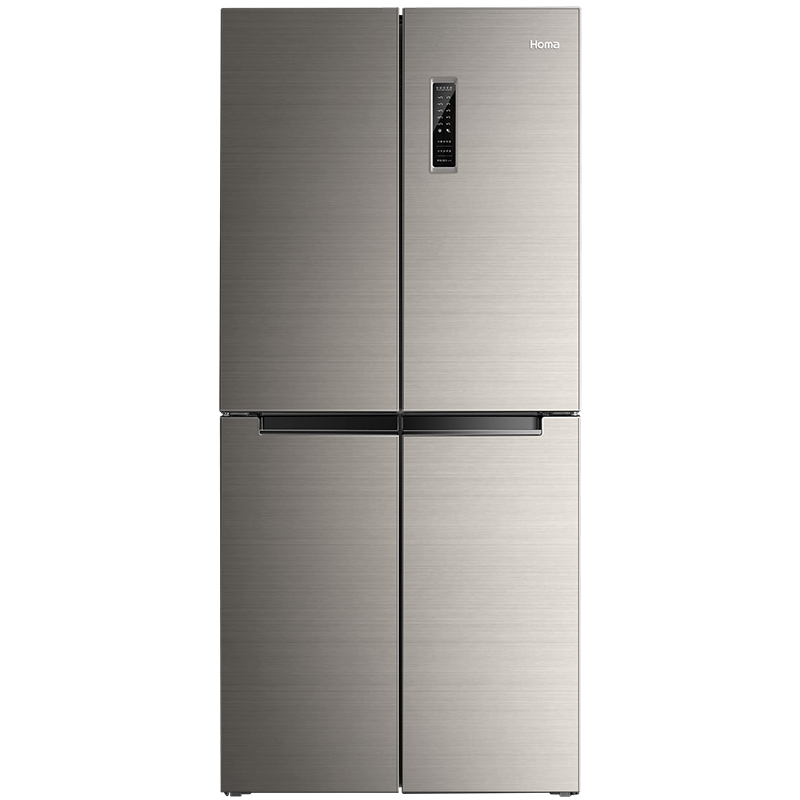 奥马(Homa)超薄系列365升薄款无霜一级能效变频节能十字四开门双开门家用电冰箱 零度保鲜 BCD-365WDK/B