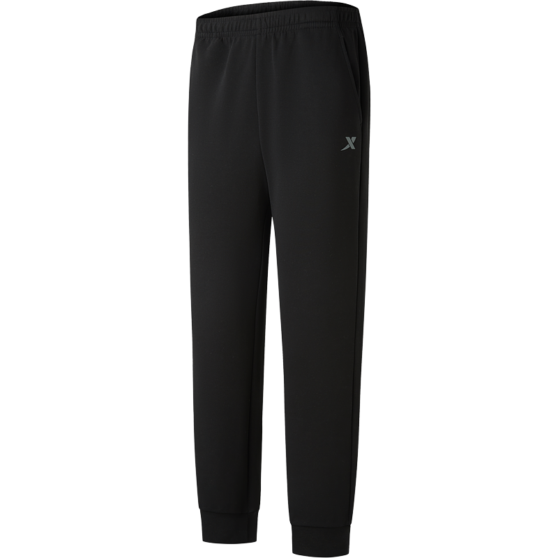 特步  男士休闲运动裤  黑色