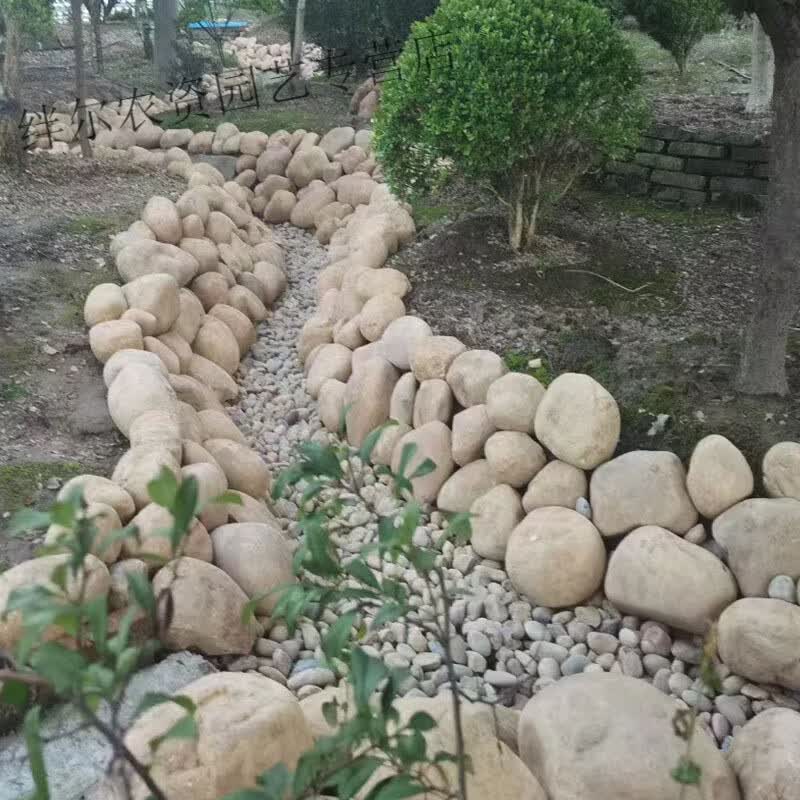 立始鹅卵石 河卵石 人工湖铺底园林造景鹅卵石工程造景石 否不含物流