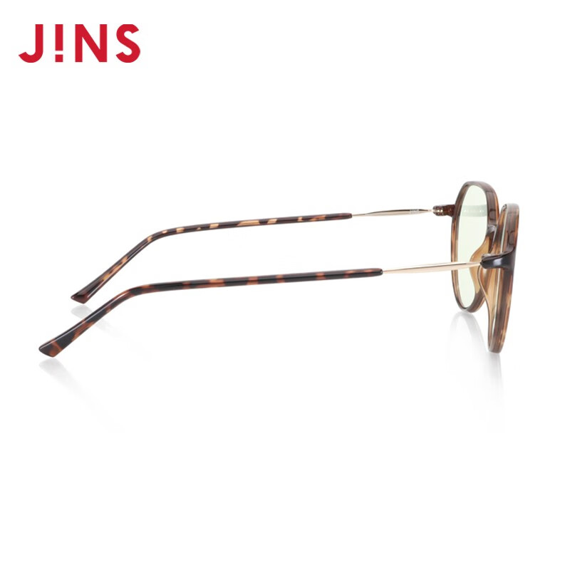 睛姿（JINS）40%防蓝光眼镜防辐射日用TR90皇冠框电脑护目镜升级定制FPC22S001 87深棕代瑁