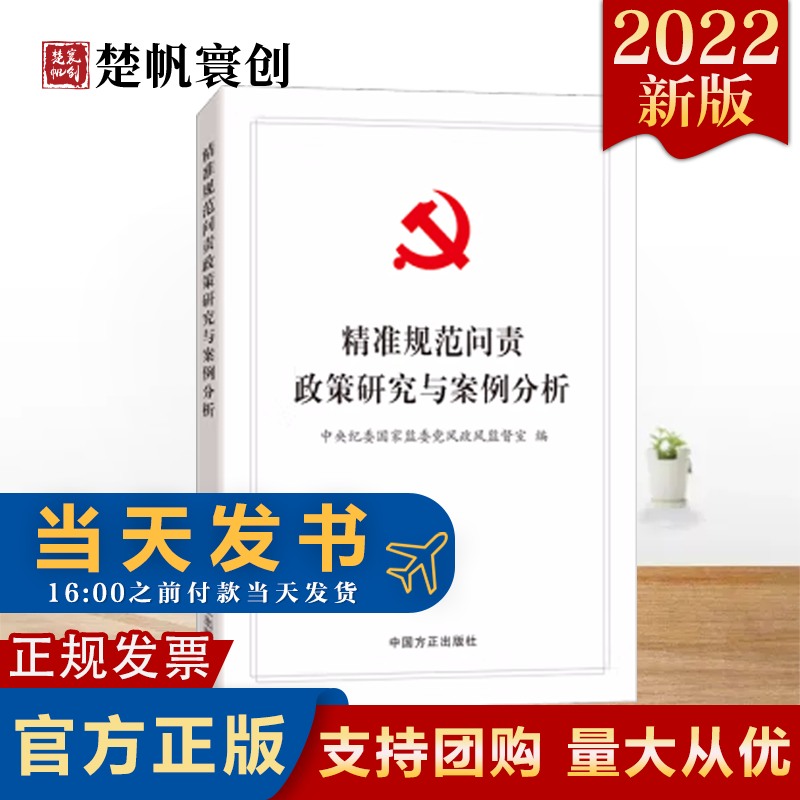 精准规范问责政策研究与案例分析 中国方正出版社 2022年新书 预售