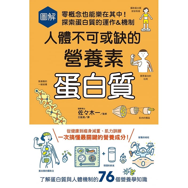 预售 佐々木一 图解人体不可或缺的营养素：蛋白质 零概念也能乐在其中！探索蛋白质的运作&机制