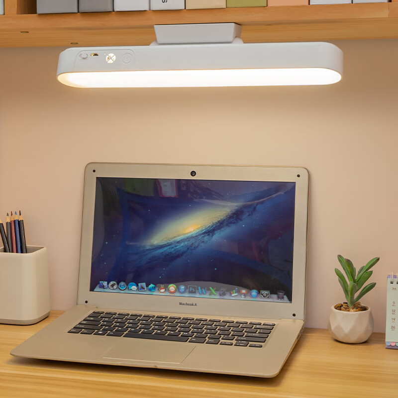 鑫捷新护眼台灯学生学习写作业阅读USB充电宿舍卧室磁吸式LED酷毙灯 充电款+立架+充电线【AAA护眼】