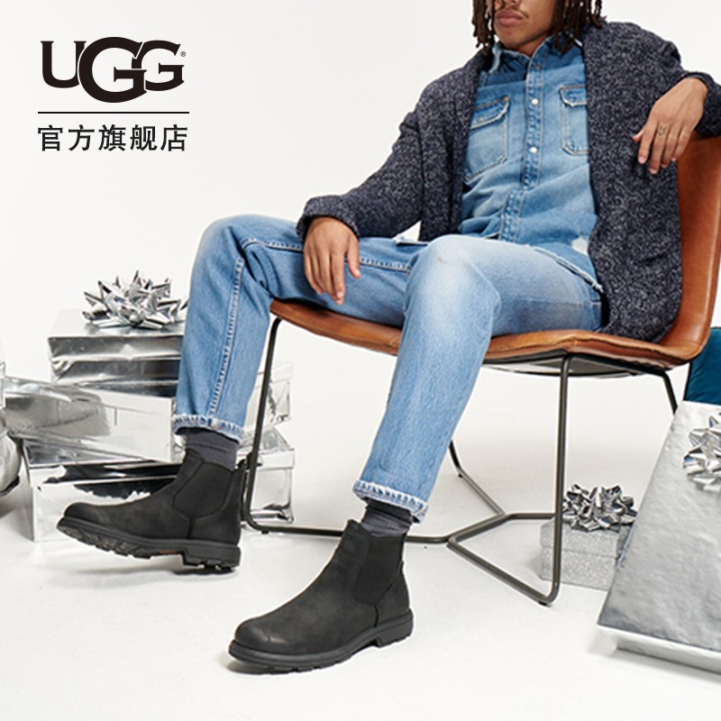 UGG 2020秋冬季新款男士靴子比尔特摩系列休闲商务英伦风型男短靴 1103789 BLK | 黑色 42