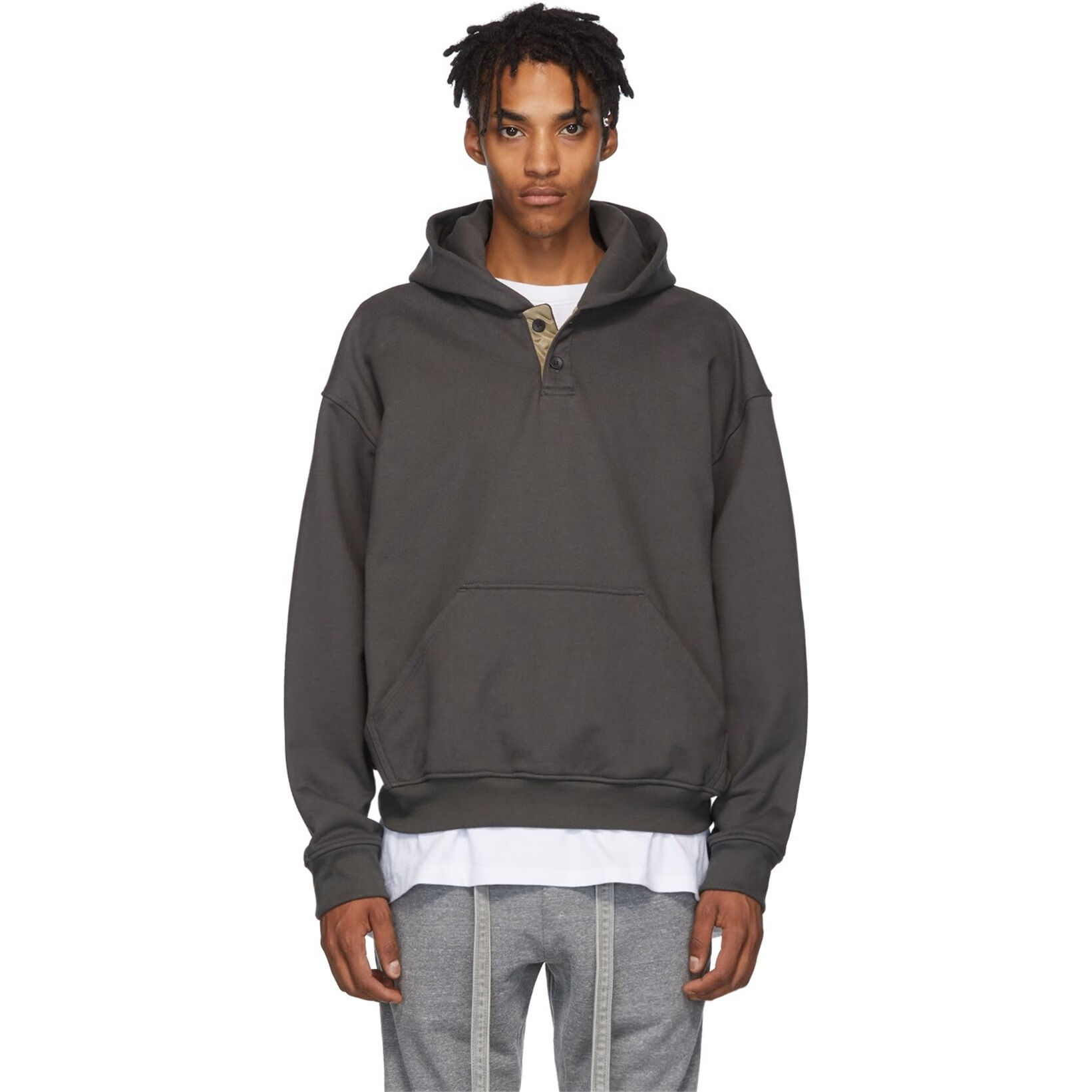 昀子 冬季新款fog fear of god第六季主线亨利纽扣高街宽松jerry同款