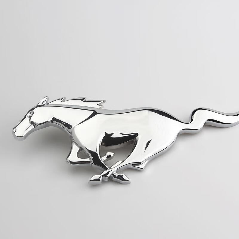 3t野马前中网标中网马标电镀标前脸车标标志原车尺寸 银色