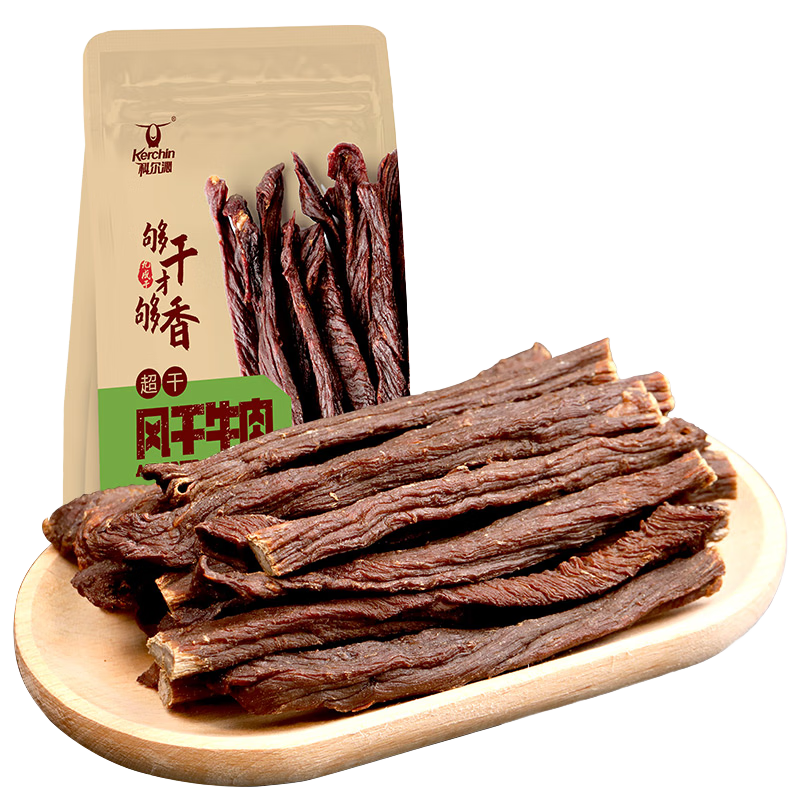 科爾沁 超風(fēng)干牛肉 原味 200g*1袋 內(nèi)蒙特產(chǎn)休閑零食