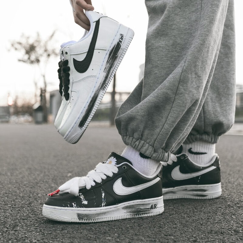 潮 耐克nike x peaceminusone 权志龙gd af1联名小雏菊刮刮乐涂鸦男女