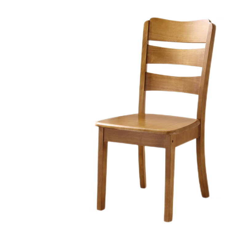 餐椅实木椅子家用靠背椅凳子书房椅子餐桌椅休闲椅中式餐厅座椅饭店学生椅宿舍办公椅麻将椅 胡桃色新款全实木