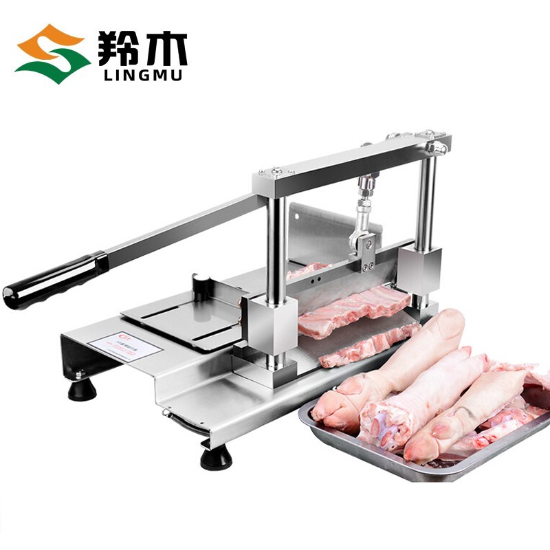 羚木 切骨机商用手动铡骨机手动切排骨大筒骨机刀铡猪蹄锯骨机 350mm