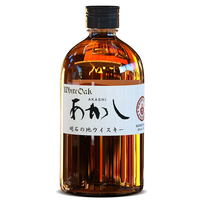 日本原瓶进口洋酒 明石(akashi)威士忌 明石白橡木威士忌500ml单支装