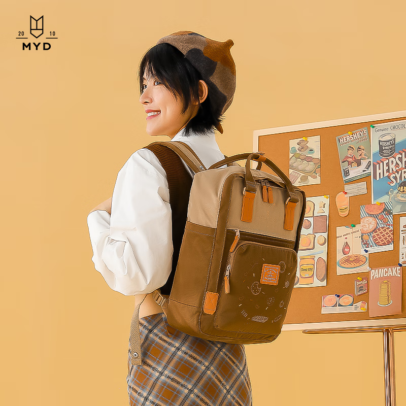 myd迷你复古双肩包休闲百搭小背包斜挎包女生手机包包生日礼物送女友