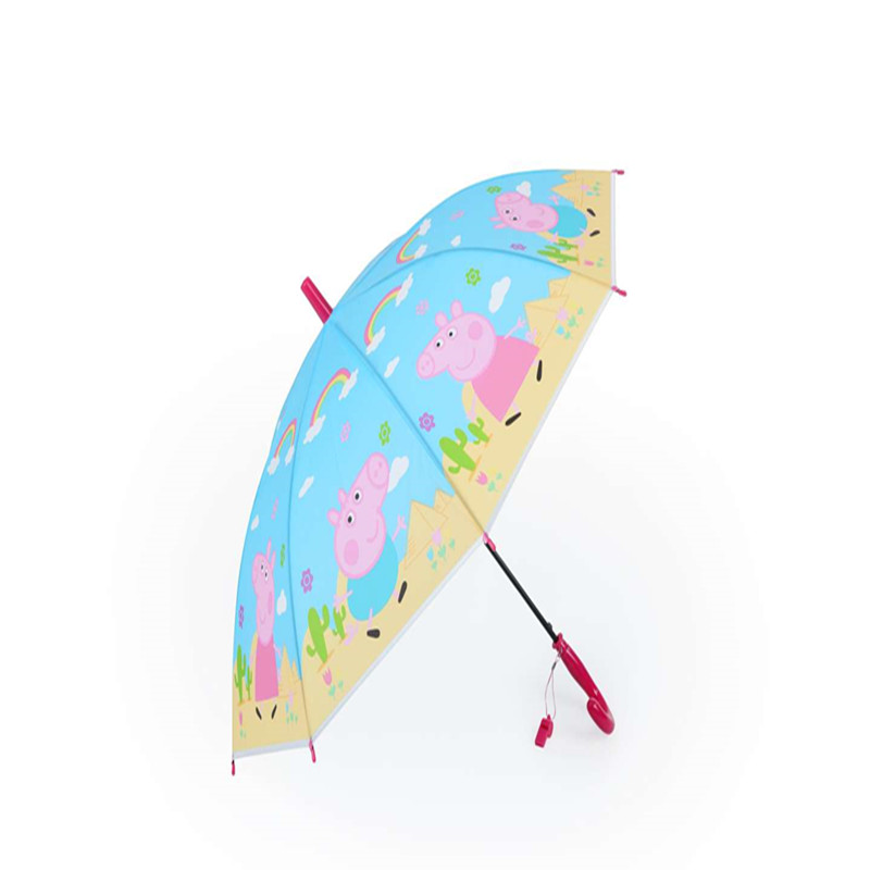 卡通儿童雨伞POE伞 创意卡通动漫个性晴雨伞 佩奇蓝色卡通雨伞