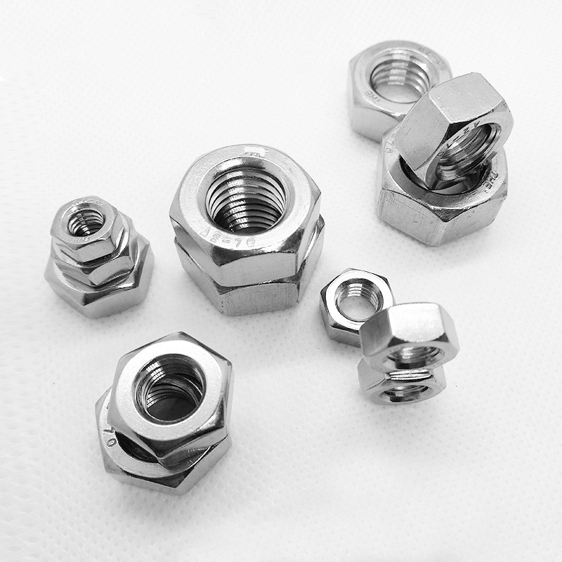 金标螺丝304不锈钢六角螺母螺帽螺丝帽螺丝螺栓螺母m2-m36 m3(100粒)