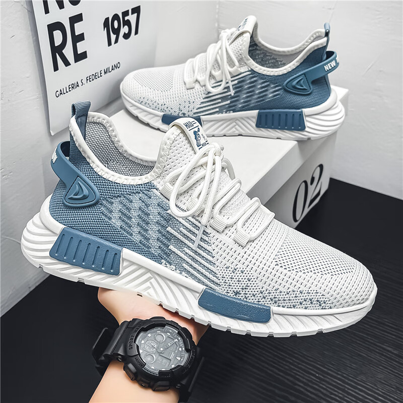 意彪(yibiao)夏季青少年网状休闲运动鞋单网眼透气跑鞋男鞋子夏天高中