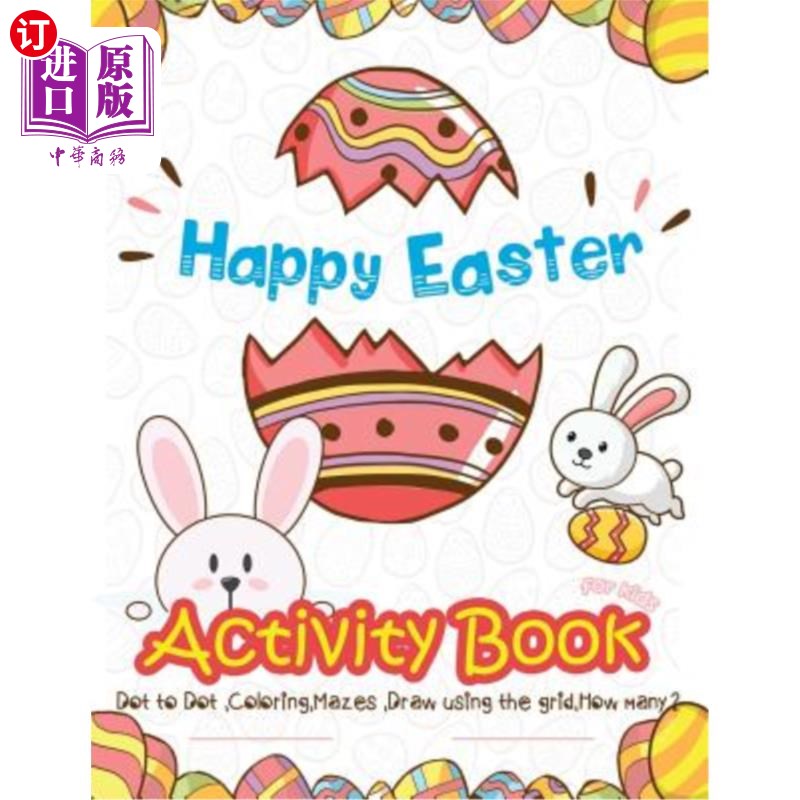 【中商海外直订】happy easter activity book for kids: do.