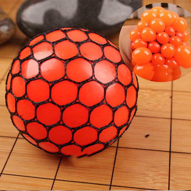 史泰萌网红发泄球儿童捏捏乐小玩具葡萄球解压球减压神器 红色 默认1