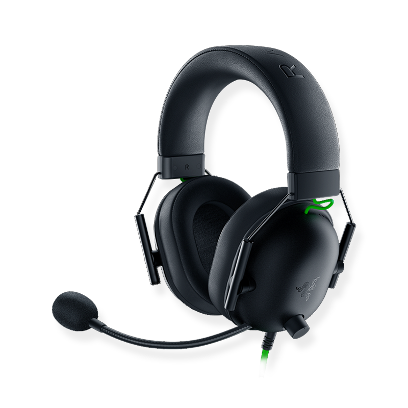 RAZER 雷蛇 旋风黑鲨V2 X 耳罩式头戴式降噪有线游戏耳机 黑色 3.5mm