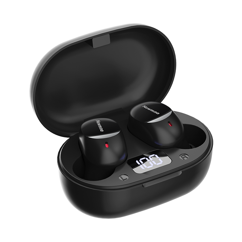 Newmine 纽曼 LY02 TWS真无线蓝牙耳机 入耳式耳机 蓝牙耳机 无线耳机 适用于苹果华为手机等电量数显 黑色