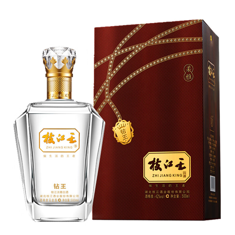 枝江 枝江王 钻王 柔雅型白酒 42度 500ml*1瓶 单瓶装 中华老字号