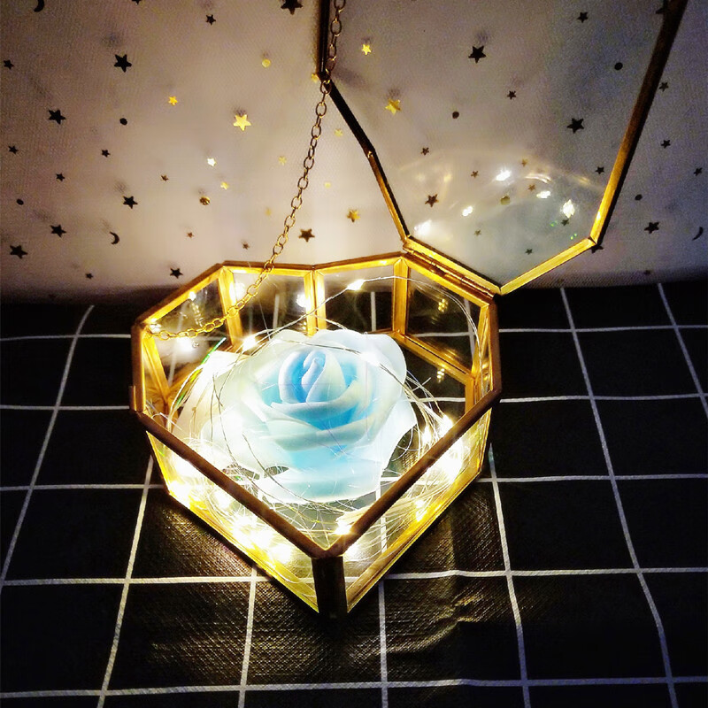 千惠侬ins抖音同款幸运星玻璃瓶爱心装星星的瓶子折纸条许愿瓶diy手工