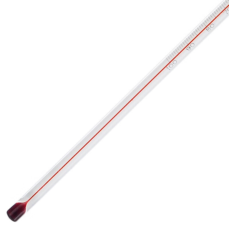 红液温度计 低温温度计 30cm -100 50℃ 精度1℃ 红水酒精温度计