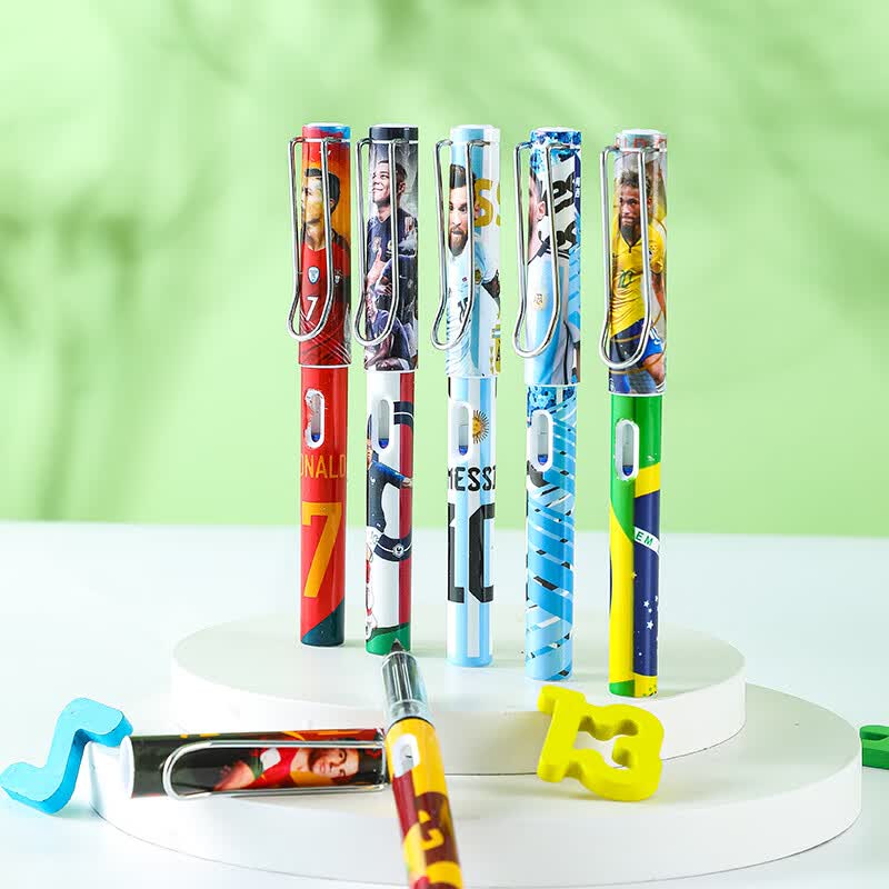 世界杯钢笔学生专用男孩帅气炫酷可换墨囊练字笔三年级梅西姆巴佩