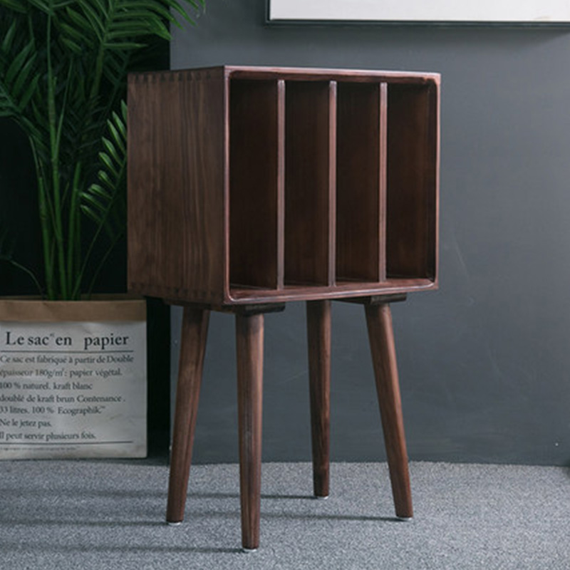 gramovox 格莱美黑胶唱片机柜子唱片收纳架杂志柜碟片架子 蓝牙音箱