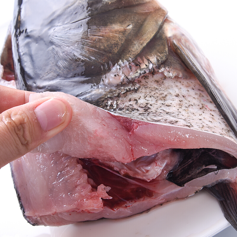 伯贤 新鲜大鲢鱼头现杀白鲢鱼胖头草鲢花鳙鱼水产淡水鱼 4斤装