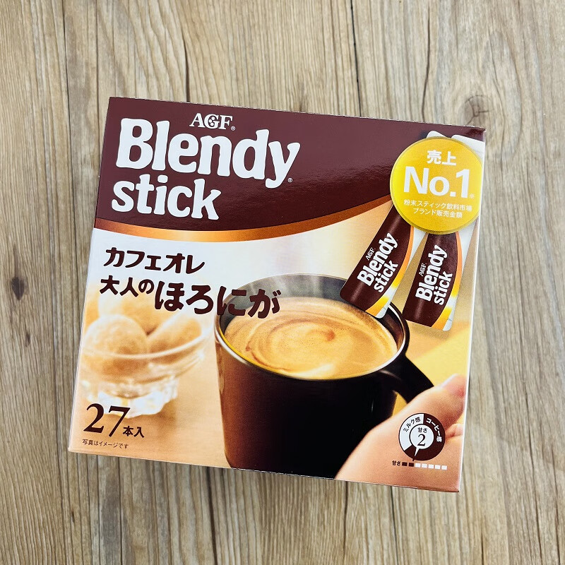 味之素(agf)日本进口 stick速溶咖啡奶茶拿铁意式无蔗糖/微糖大盒