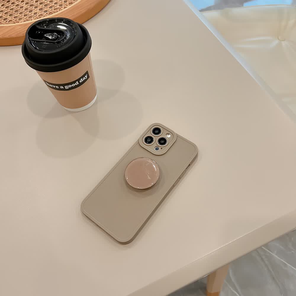 塔下【优选】复古简约iPhone14苹果手机壳15promax支架13高级16适用11莫兰 仓灰+仓灰支架 16promax
