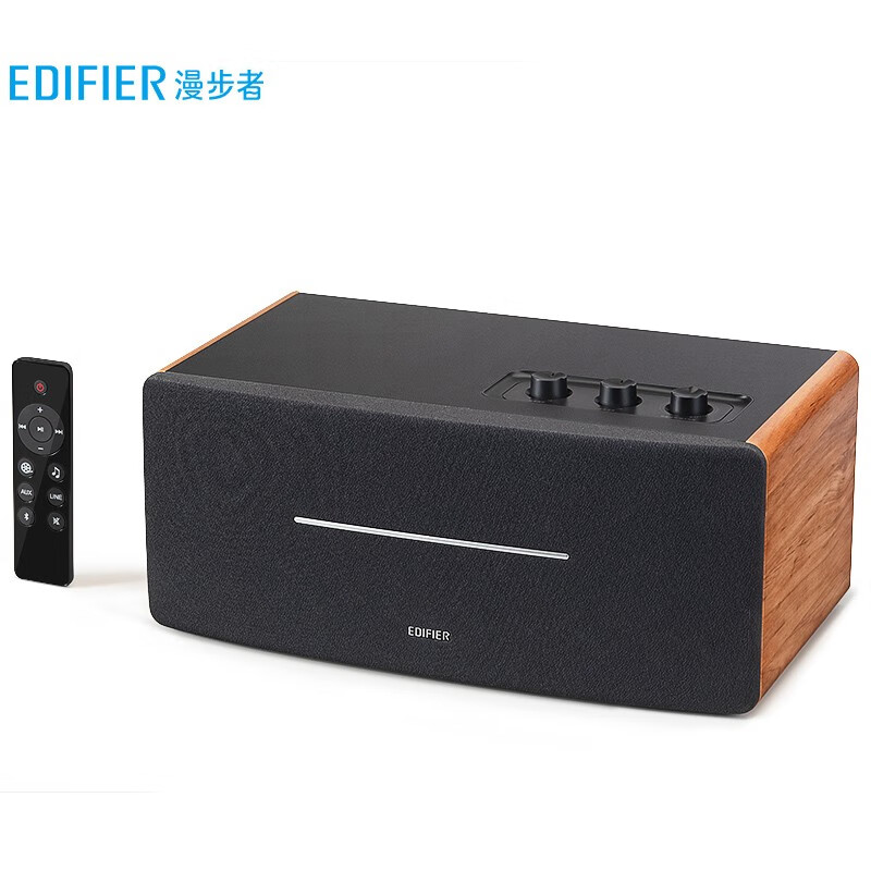漫步者（EDIFIER）D12 2.0声道  一体式桌面立体声音响音箱 木质多媒体音响 电脑音箱  蓝牙音箱