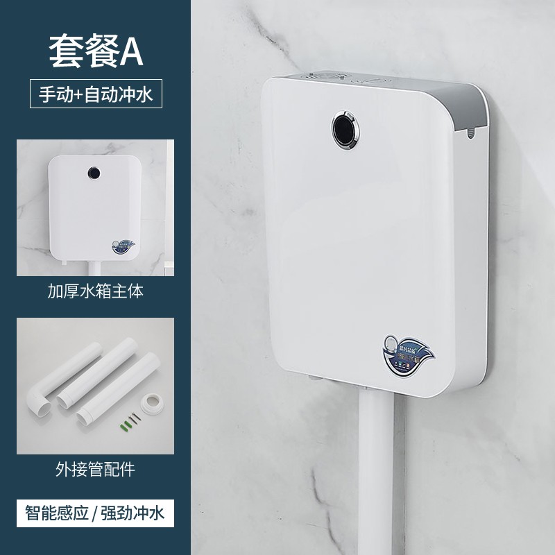 莎庭(sartill)水箱节能家用卫生间蹲厕智能自动感应蹲便器厕所挂墙式