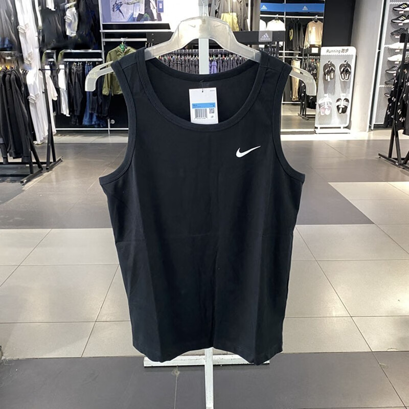 NIKE耐克背心男夏季新款运动服篮球服跑步健身训练DRI-FIT快干无袖t恤黑色AR6070-010/晒图返5 L