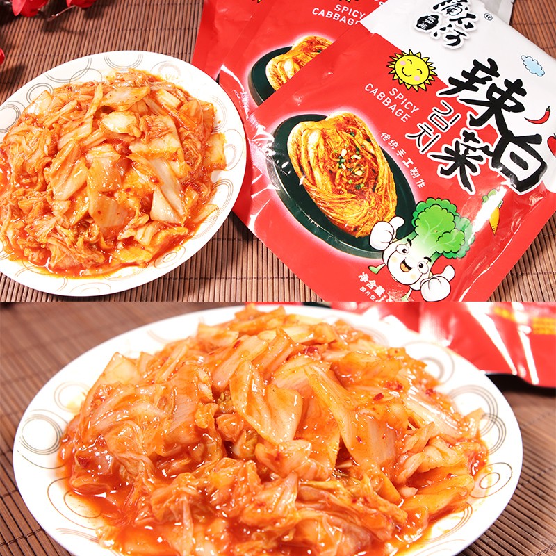 蒲石河韩式酸甜口辣白菜韩国泡菜450g 450g/5袋