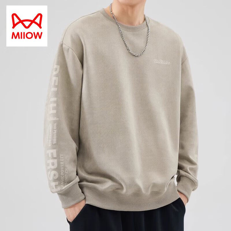 ���ڲ�����è�ˣ�MiiOW���＾������2024�¿�Բ�쳤��T��������ʿ��������������п� ��ɫ M