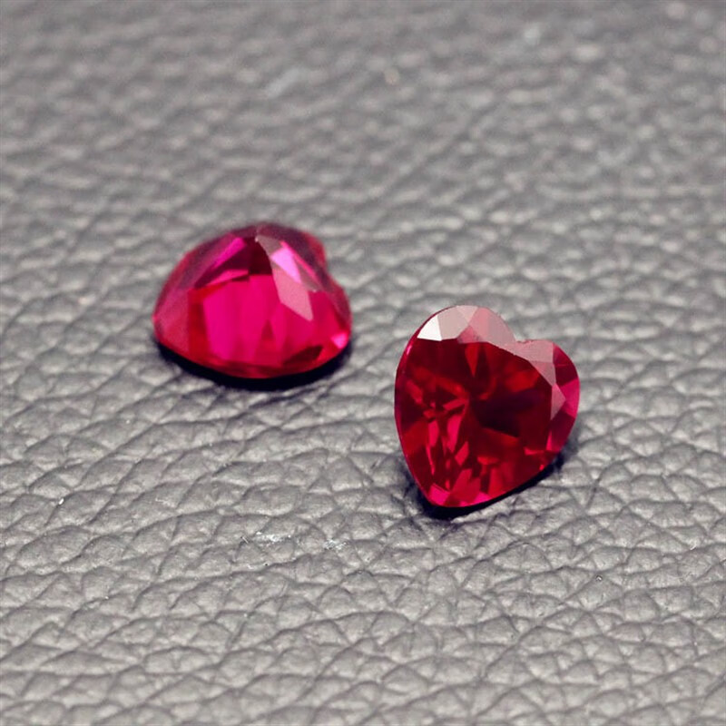 双盈喜鲜艳缅甸鸽血红心形红宝石裸石戒指戒面彩宝未镶嵌爱心甜美女