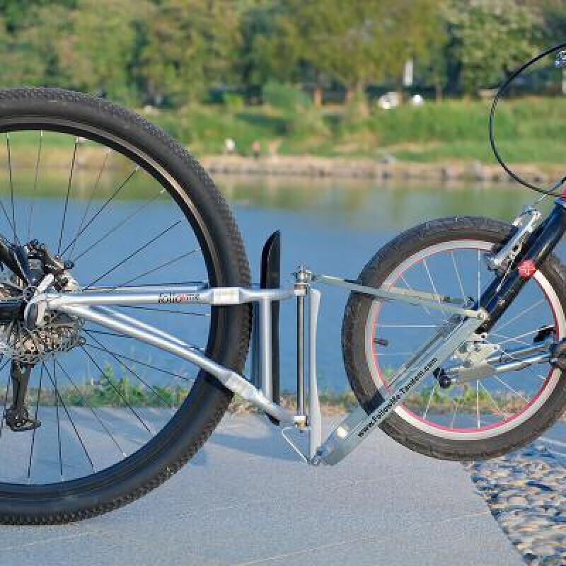 白色托架 车架儿童拖车自行车连接器双人