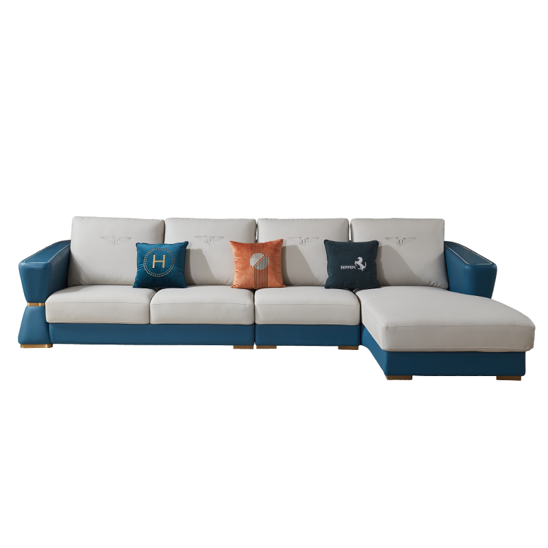 帕芭莎 真皮沙发 轻奢美式全实木真皮沙发大户型风格家具客厅组合沙发组合高端系列 国产头层牛皮+进口恒温海绵 双人+单人+贵妃